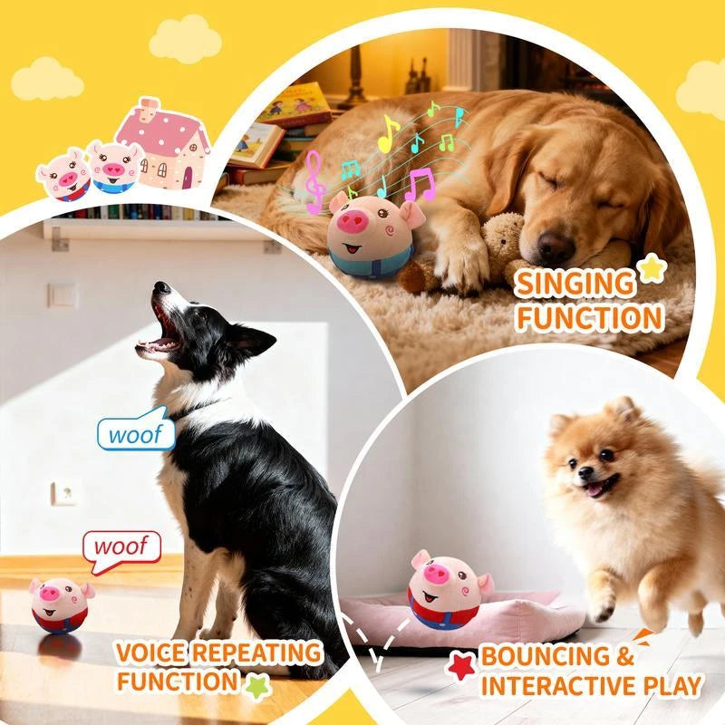 BarkEcho™ OinkEcho Interactive Plush Ball