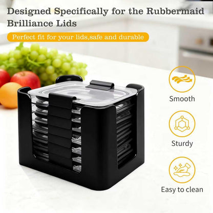 Alwht™ 3Pcs Kitchen Lid Organizer for Rubbermaid Brilliance Lids