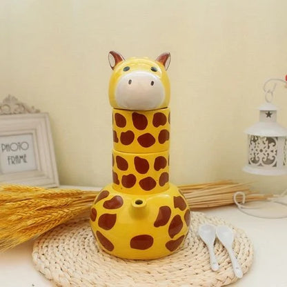 Alwht™ Giraffe Tea Kettle with 2 Tea Cups Set
