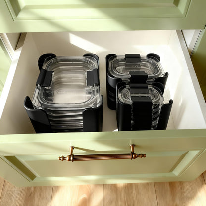 Alwht™ 3Pcs Kitchen Lid Organizer for Rubbermaid Brilliance Lids