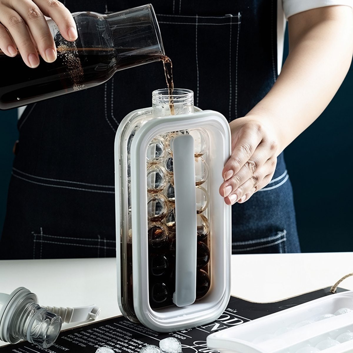 2 in 1 Ice Ball Maker Bottle