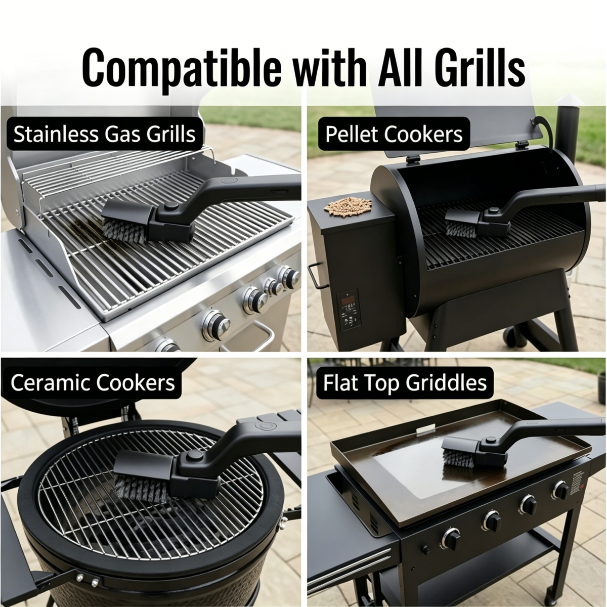 Cordless Electric BBQ Grill Cleaner