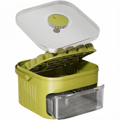 Ice Cube Tray with Lid and Bin